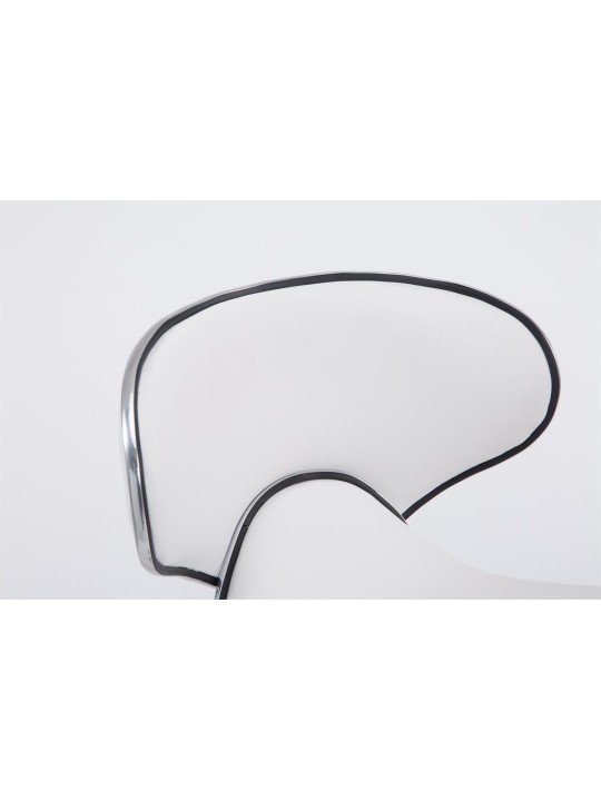 Banqueta alta Las Vegas V2 cromado, branco