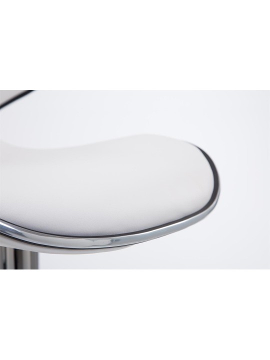 Banqueta alta Las Vegas V2 cromado, branco
