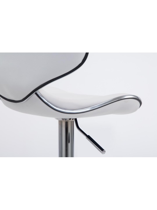 Banqueta alta Las Vegas V2 cromado, branco