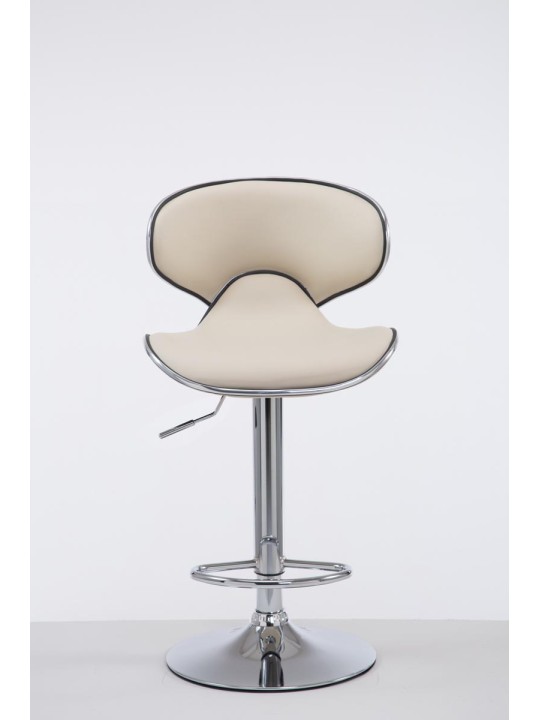 Banqueta alta Las Vegas V2 cromado, creme