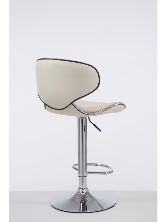 Banqueta alta Las Vegas V2 cromado, creme