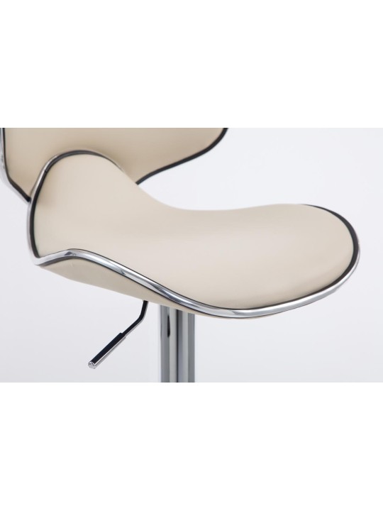 Banqueta alta Las Vegas V2 cromado, creme