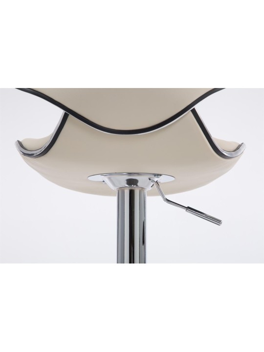 Banqueta alta Las Vegas V2 cromado, creme