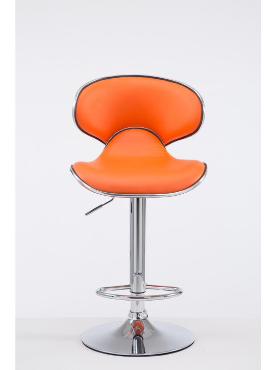 Banqueta alta Las Vegas V2 cromado, laranja