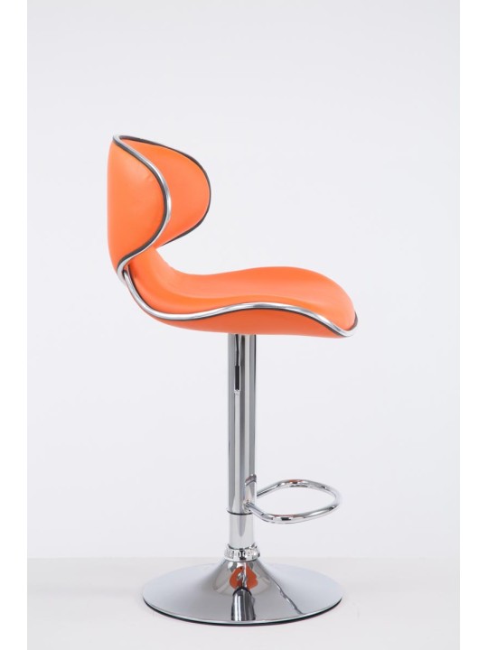 Banqueta alta Las Vegas V2 cromado, laranja