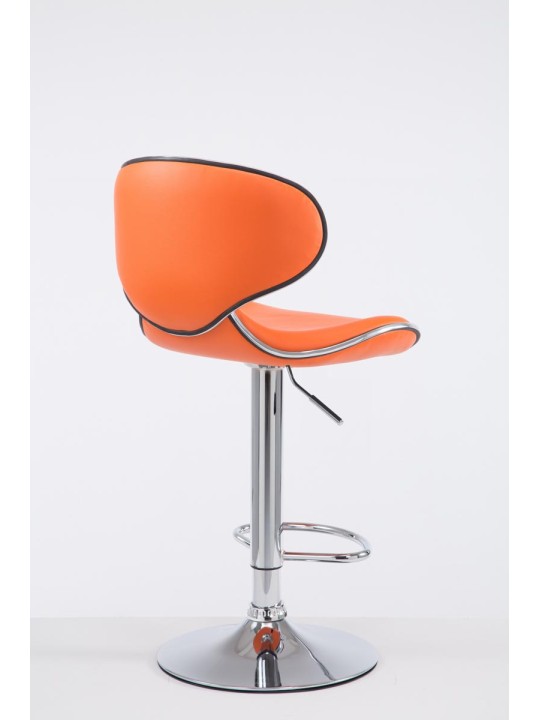 Banqueta alta Las Vegas V2 cromado, laranja