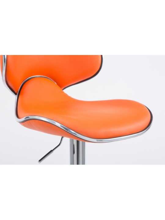 Banqueta alta Las Vegas V2 cromado, laranja