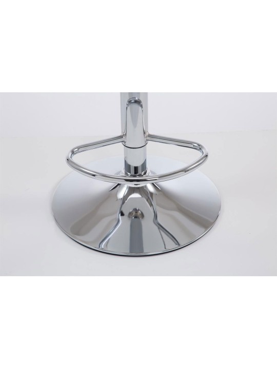 Banqueta alta Las Vegas V2 cromado, branco