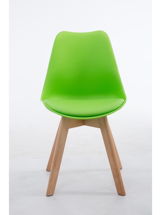 Cadeira para visitantes Borneo V2 Natura couro artificial, verde