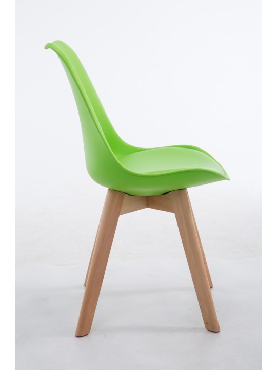 Cadeira para visitantes Borneo V2 Natura couro artificial, verde