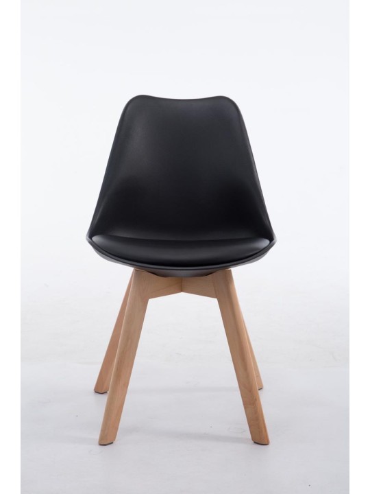 Cadeira para visitantes Borneo V2 Natura couro artificial, preto