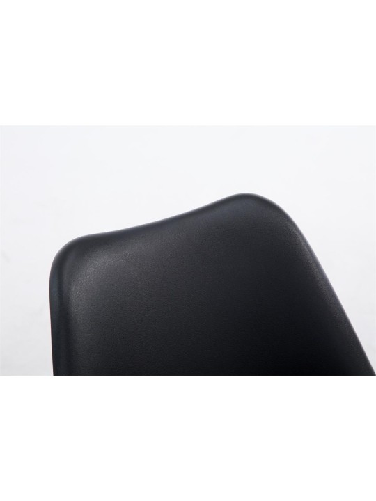 Cadeira para visitantes Borneo V2 em couro sintético nogueira, preto