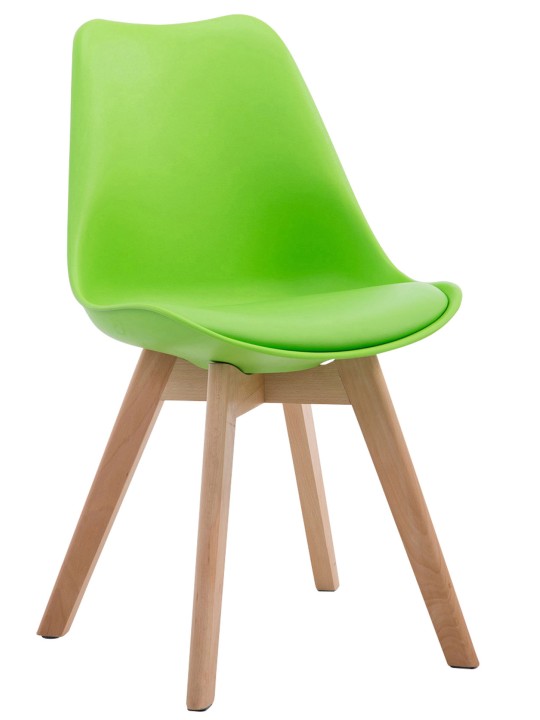 Cadeira para visitantes Borneo V2 Natura couro artificial, verde