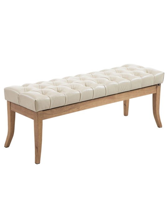 Banco Ramsés couro artificial antigo-luz 120, creme