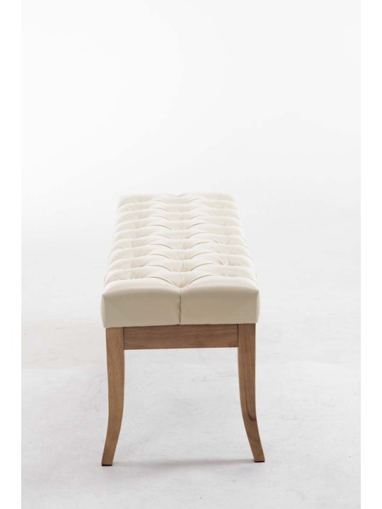 Banco Ramsés couro artificial antigo-luz 120, creme