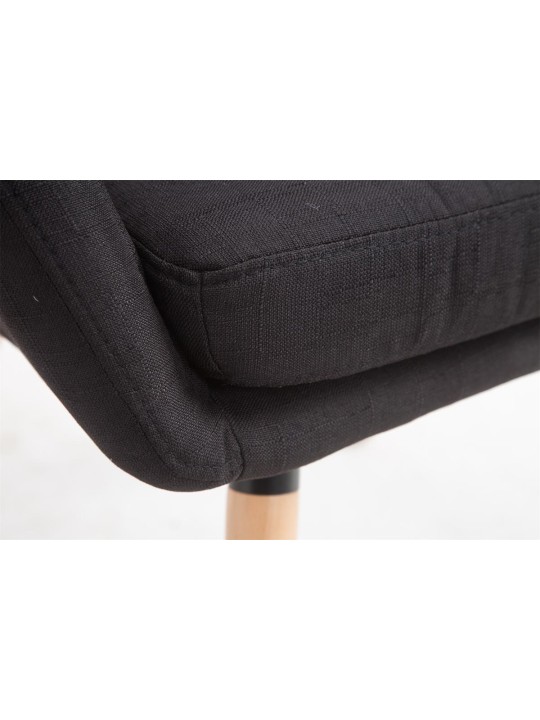 Cadeira Florian tecido Natura, preto