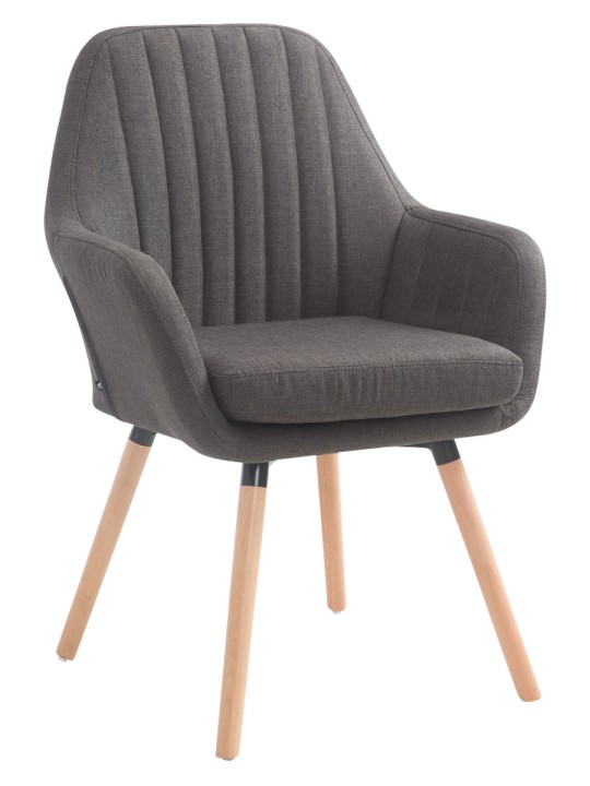 Cadeira Florian tecido Natura, cinza escuro