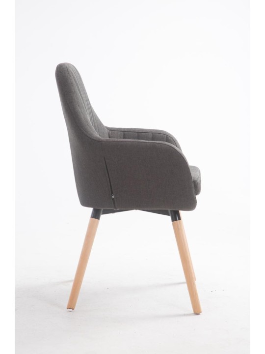 Cadeira Florian tecido Natura, cinza escuro