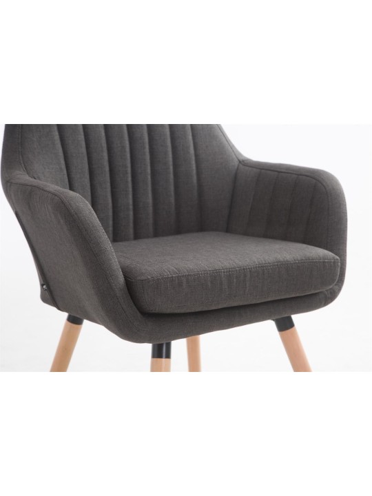 Cadeira Florian tecido Natura, cinza escuro