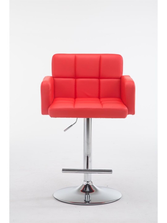 Banqueta alta Los Angeles couro sintético C, vermelho