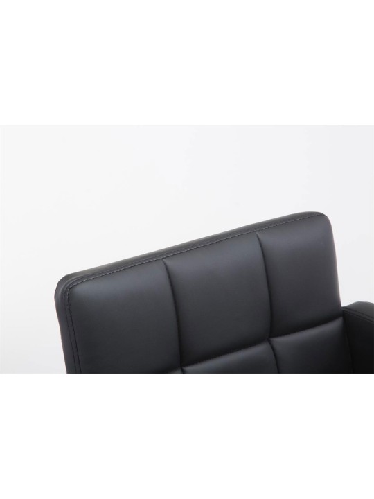 Banqueta alta Los Angeles couro sintético C, preto