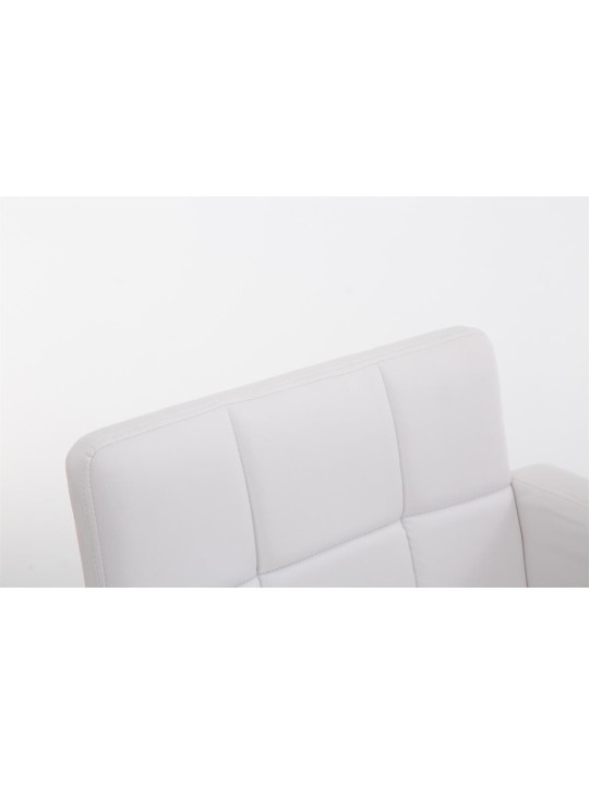 Banqueta alta Los Angeles couro sintético C, branco