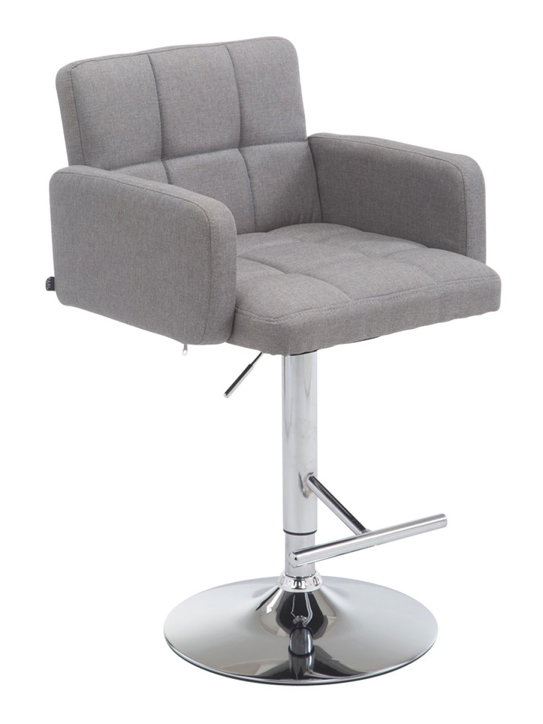 Banqueta alta Los Angeles tecido C, cinza