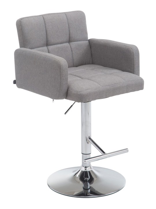 Banqueta alta Los Angeles tecido C, cinza