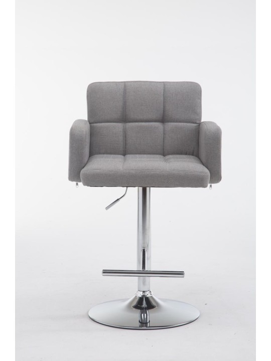 Banqueta alta Los Angeles tecido C, cinza