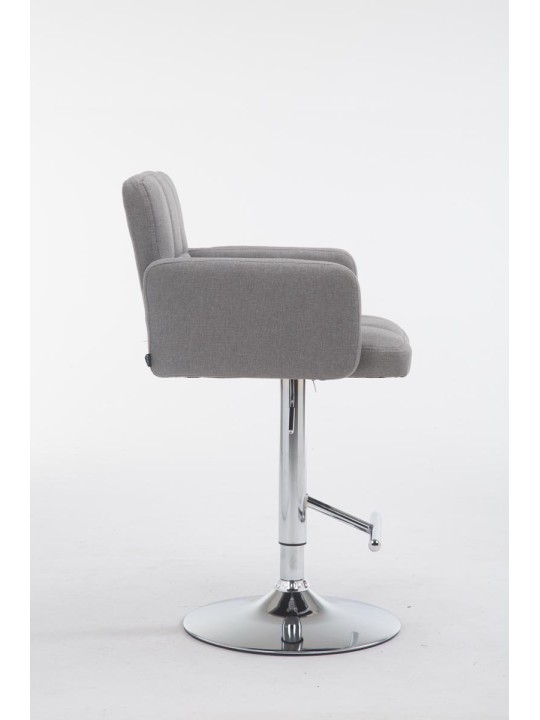 Banqueta alta Los Angeles tecido C, cinza