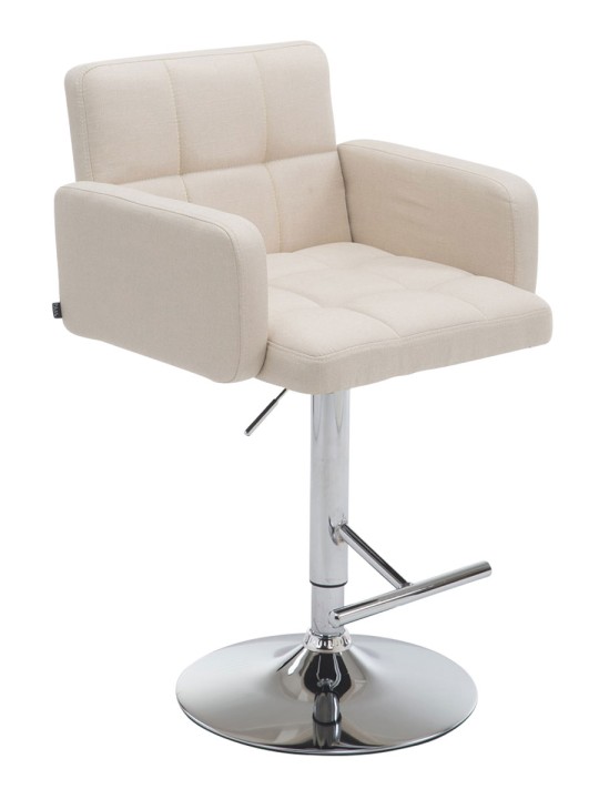 Banqueta alta Los Angeles tecido C, creme