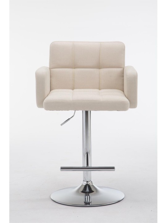 Banqueta alta Los Angeles tecido C, creme