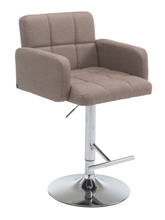 Banqueta alta Los Angeles tecido C, taupe