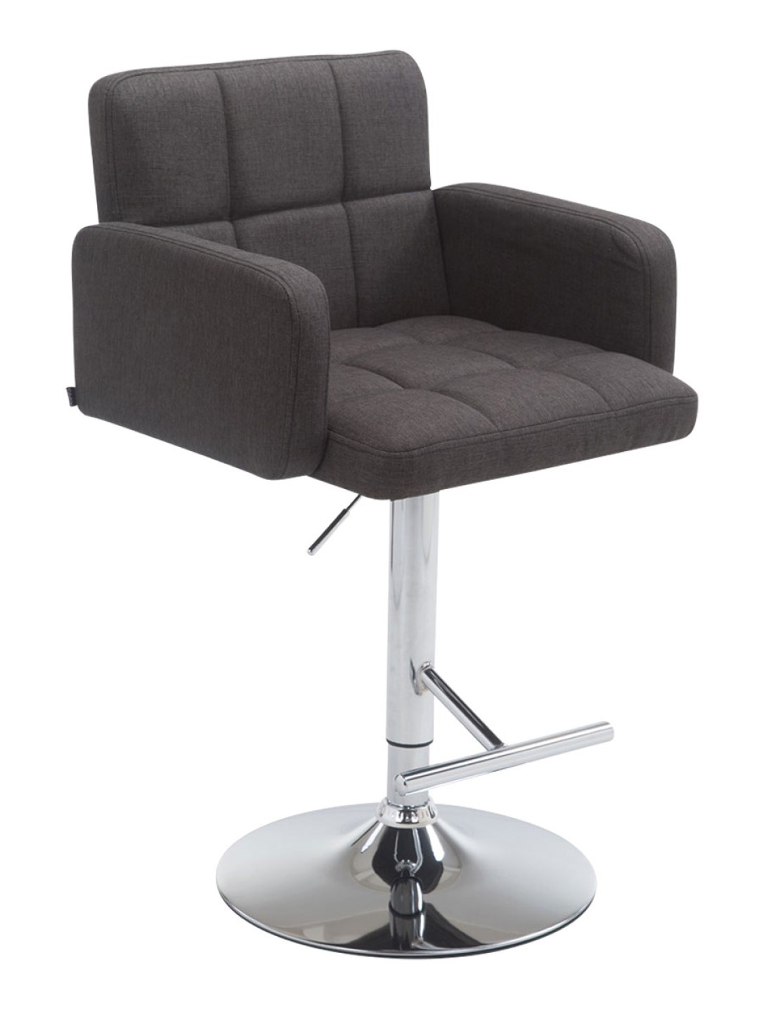 Banqueta alta Los Angeles tecido C, cinza escuro