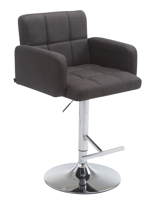 Banqueta alta Los Angeles tecido C, cinza escuro