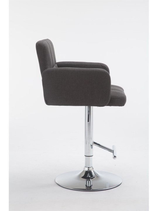 Banqueta alta Los Angeles tecido C, cinza escuro