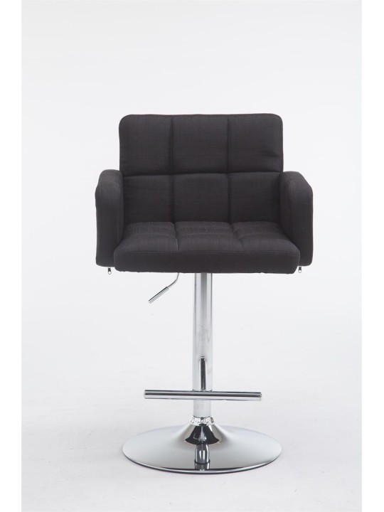 Banqueta alta Los Angeles tecido C, preto