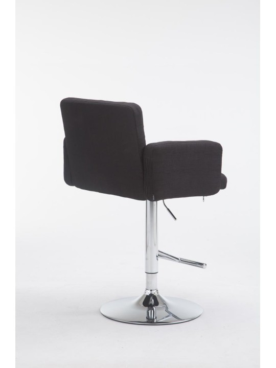 Banqueta alta Los Angeles tecido C, preto