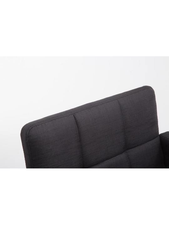 Banqueta alta Los Angeles tecido C, preto