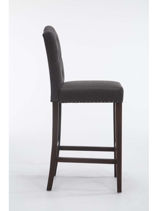 Banqueta alta Louise tecido antigo, cinza escuro