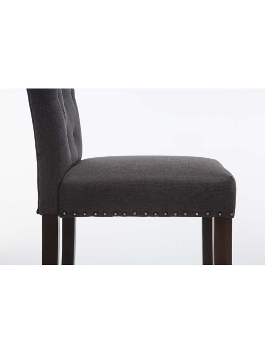 Banqueta alta Louise tecido antigo, cinza escuro