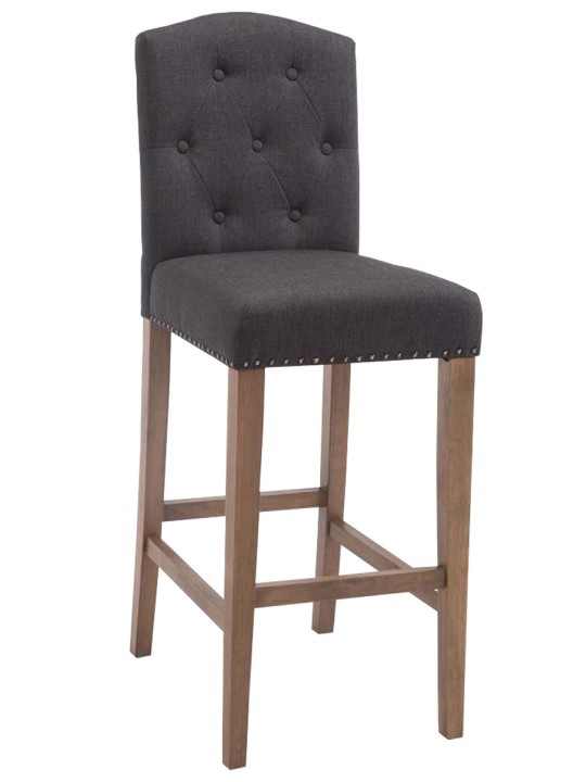 Banqueta alta Louise tecido antigo-light, cinza escuro