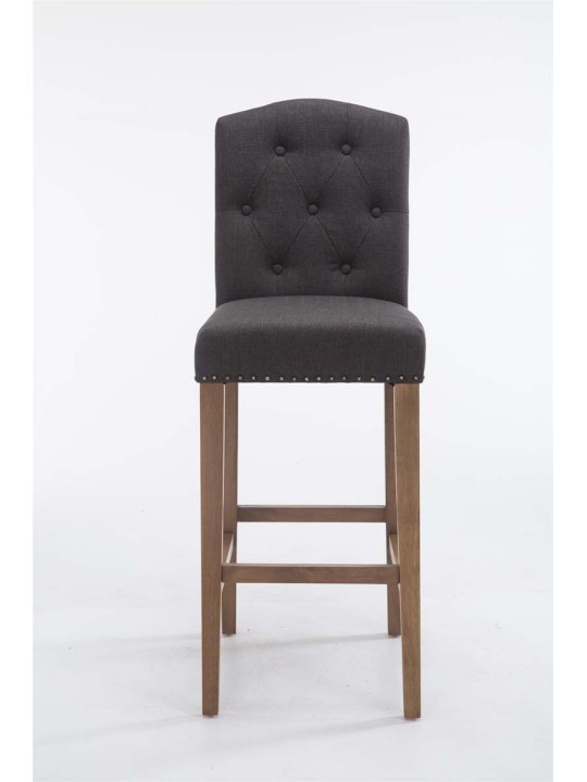 Banqueta alta Louise tecido antigo-light, cinza escuro