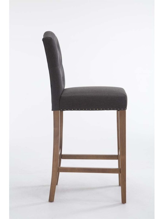 Banqueta alta Louise tecido antigo-light, cinza escuro