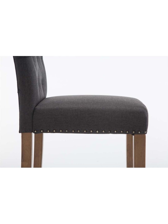 Banqueta alta Louise tecido antigo-light, cinza escuro