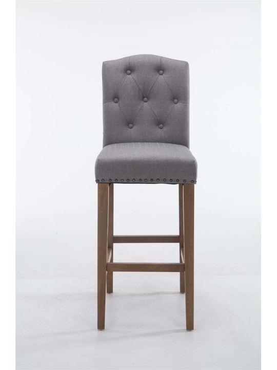 Banqueta alta Louise tecido antigo-light, cinza claro