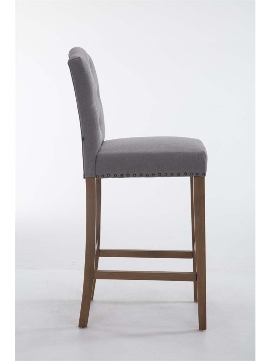 Banqueta alta Louise tecido antigo-light, cinza claro