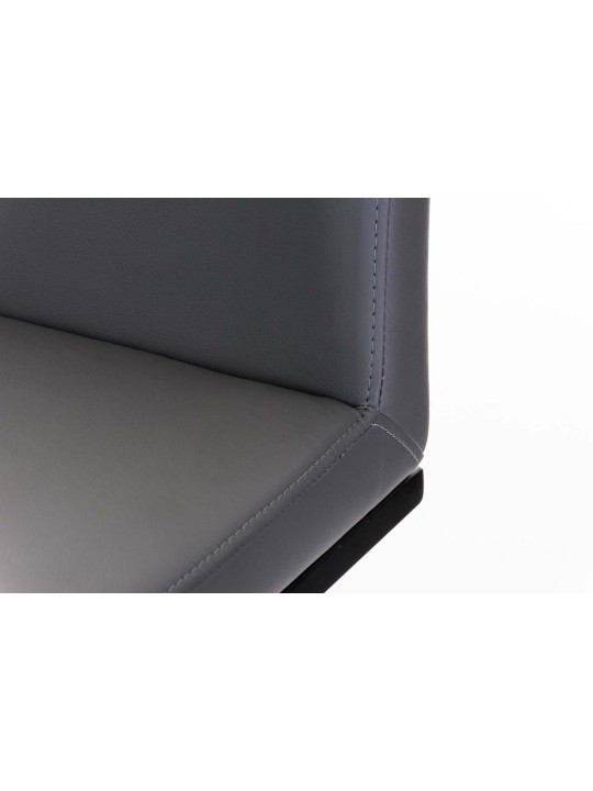 Banqueta alta Panama B couro sintético, cinza