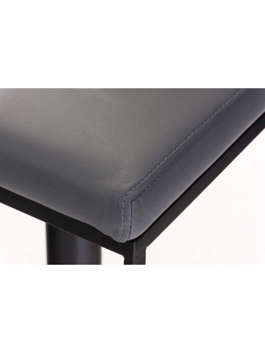 Banqueta alta Panama B couro sintético, cinza