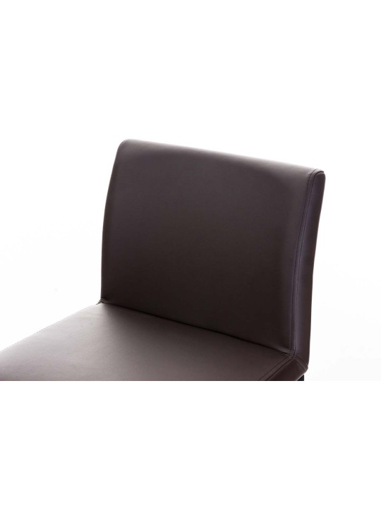 Banqueta alta Panama B couro sintético, castanho